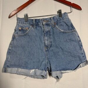 BDG Urban Outfitters Denim Cutoff Shorts Light Wash W24 High Rise Cuffed